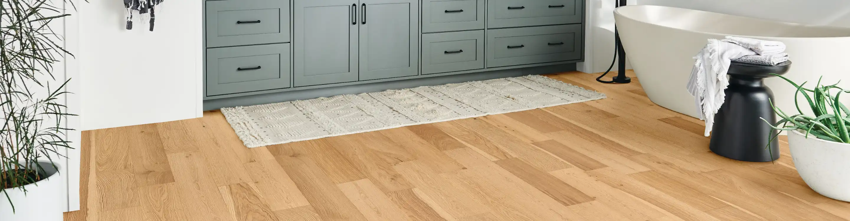 luxury vinyl flooring in bathroom